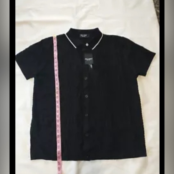 PJ PAUL JONES Men Polo Shirt Vintage 60s Short Sleeve Button Up XL. - Picture 4 of 7